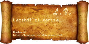 Laczházi Verita névjegykártya